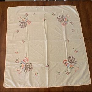 Vintage Rooster Linen~hand stitch-homemade~farmhouse~grannycore~cottagecore